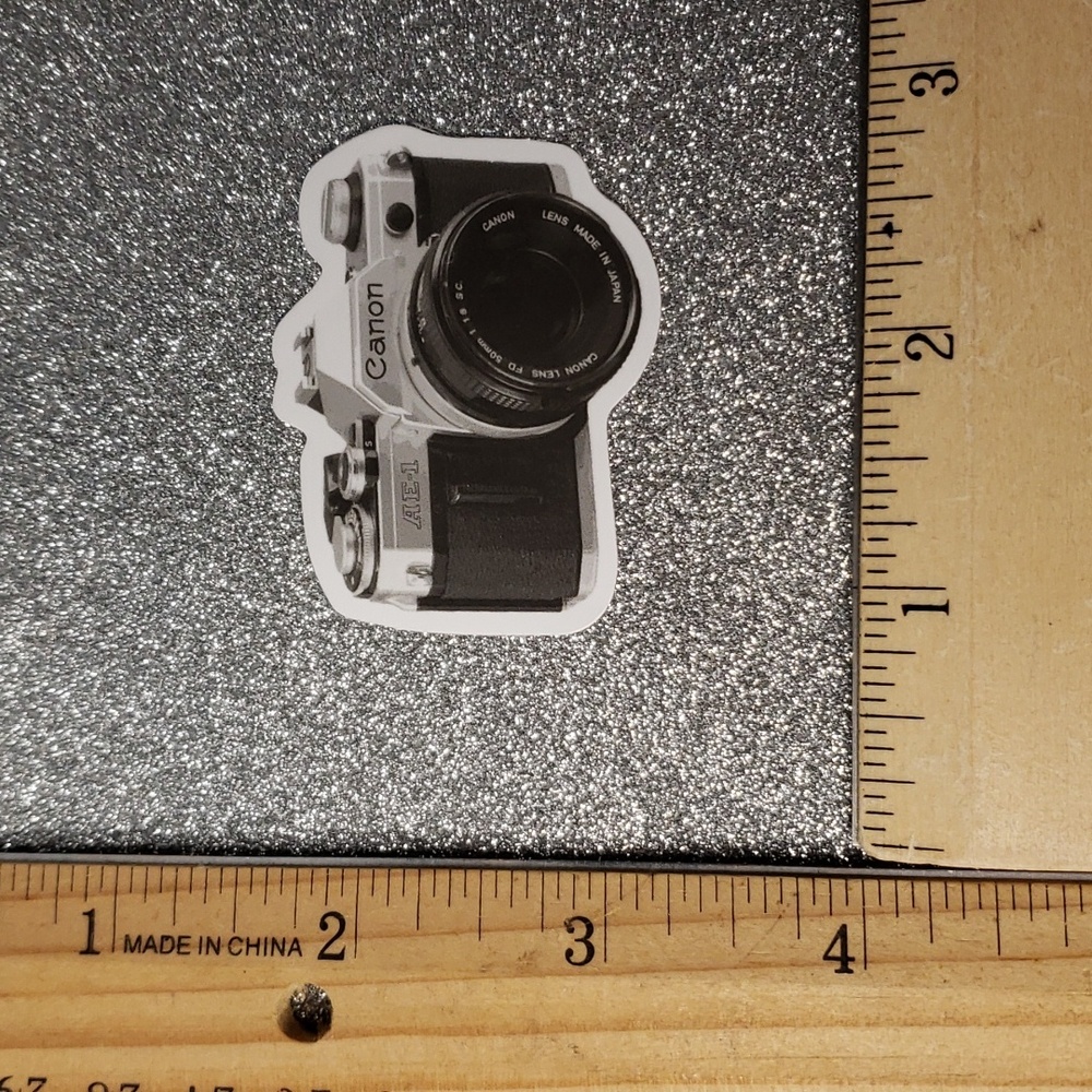 RETRO ART Camera WATERPOOF Sticker - Picture 2 of 7